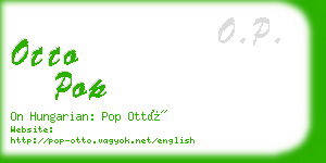 otto pop business card